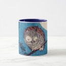 Search for owl on a branch mugs Blue