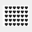 Recherche de coeur gothique autocollants Noir et blanc