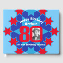 Search for 80th birthday guest books Blue