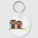 Search for birds in love keychains Owls