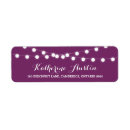 Search for light purple return address labels String lights