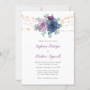 Search for dusty blue and mauve wedding invitations Watercolor floral