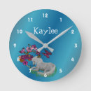 Search for cute pink butterfly clocks Animal