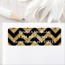 Search for gold chevron return address labels Glitter