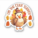 Search for funny cartoon turkey stickers Autumn