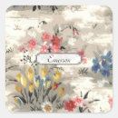 Search for blue floral design stickers Vintage