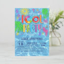 Recherche de neon party invitations Fête du pool