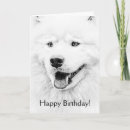 Search for samoyed dog cards White