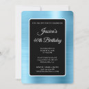 Search for blue black 40th birthday invitations Elegant birthday party
