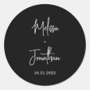 Search for handwritten script wedding stickers Simple