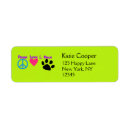 Search for animal love return address labels Heart