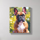Recherche de chien bouledogue art Fleurs
