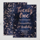 Search for blue 21st birthday invitations Typography