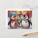 Recherche de amour pingouin cartes postales Drôle