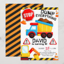 Search for dump everything birthday invitations Construction birthday party