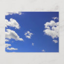 Search for fluffy clouds postcards Blue