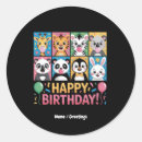 Search for funny animal birthday stickers Wildlife