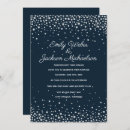 Search for silver confetti wedding invitations Chic