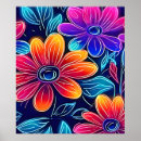 Search for neon flower posters Bright colours