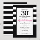 Search for black and white 30th birthday invitations Chic