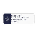Search for chanukah return address labels Christmas tree