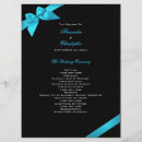 Search for bow and ribbon wedding programs Blue