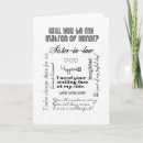 Search for sister in law bridesmaid cards White