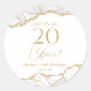 Recherche de 20 ans autocollants Fête d'anniversaire