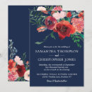 Search for navy blue and coral wedding invitations Floral