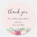 Search for rustic floral thank you stickers Pink