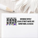 Search for new years eve party return address labels Happy new year