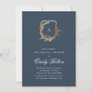 Search for navy and gold bridal shower invitations Bride