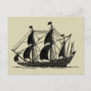Recherche de forme de bateau cartes postales Antique