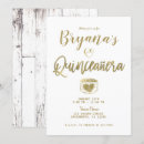 Search for white and gold quinceanera invitations Modern