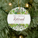 Search for teacher retirement ornaments Retired nurse teacher coworker