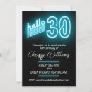 Search for retro 30th birthday invitations Neon