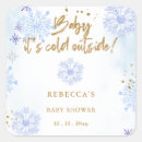 Search for snowflake invitation stickers Blue