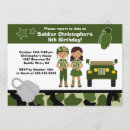 Search for soldier birthday invitations Boy