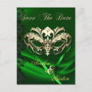 Search for masquerade save the dates Green