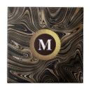 Search for black and gold marble tiles Monogrammed