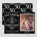 Search for funny surprise birthday invitations Black and white