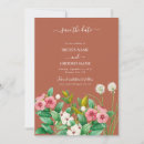 Recherche de burnt orange save the dates Boho