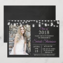 Search for string lights graduation invitations Chalkboard