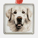 Search for great pyrenees dog ornaments White