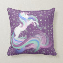 Recherche de licorne pourpre coussins Girly