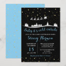 Recherche de baby shower noël invitations Bleu