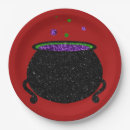 Recherche de chaudron de sorcière assiettes en papier Noir