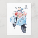 Recherche de scooters cartes postales Bleu