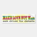 Search for make love not war bumper stickers Retro