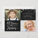 Search for black and silver 60th birthday invitations Script